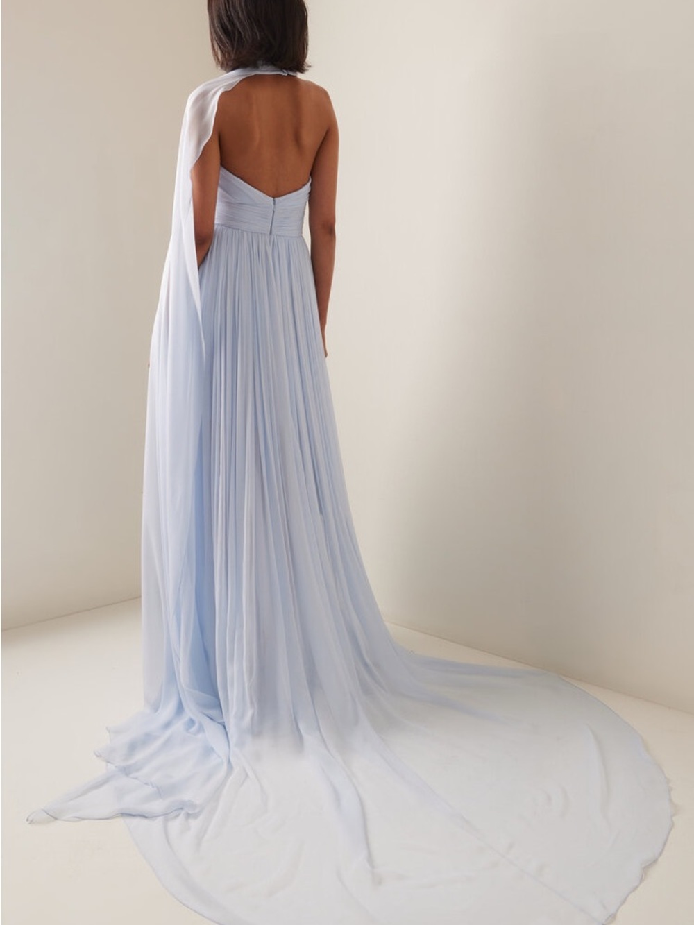 Pamella Roland One-Shoulder Silk-Chiffon Gown - Picture 4 of 16